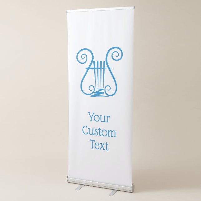 Blue Lyre Retractable Banner (3/4)