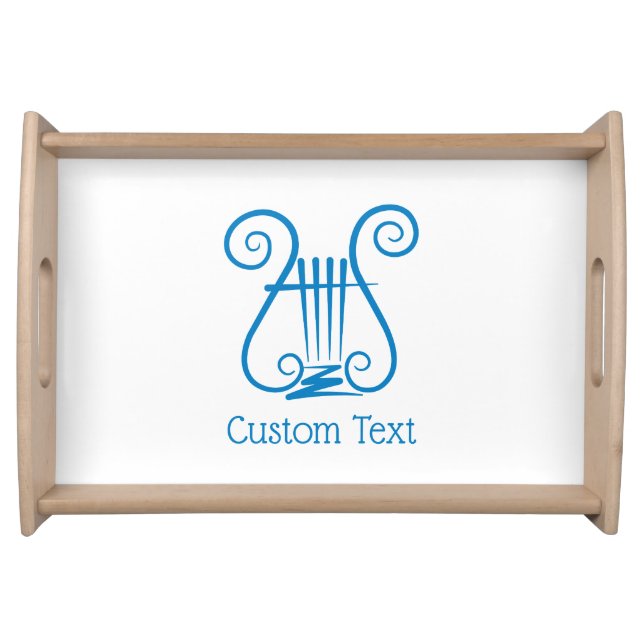 Blue Lyre Serving Tray (Front)