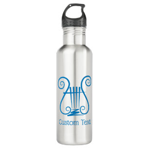 Blue Lyre Stainless Steel Water Bottle