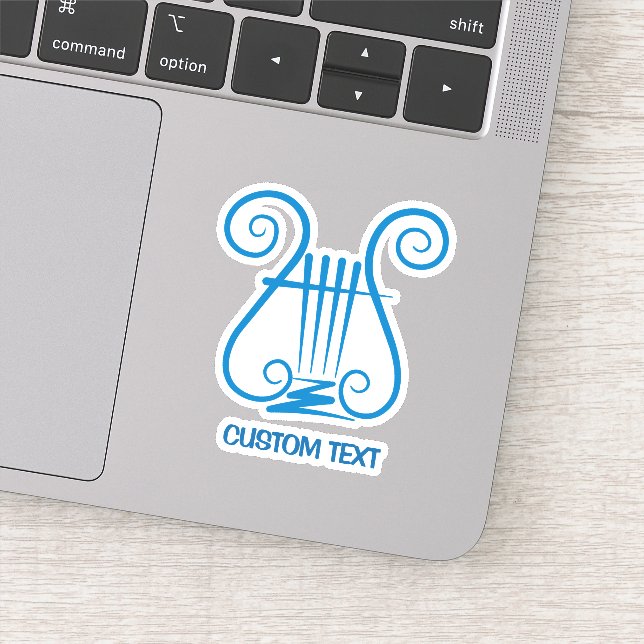 Blue Lyre Sticker (Detail)