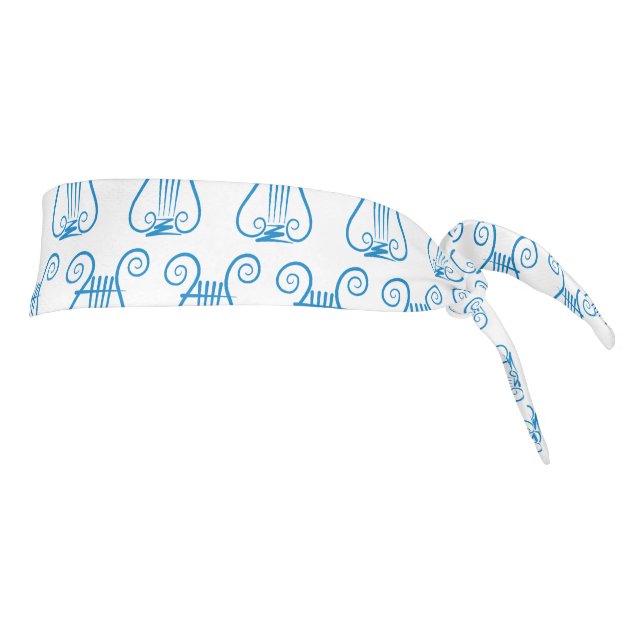 Blue Lyre Tie Headband (Rotate 90)