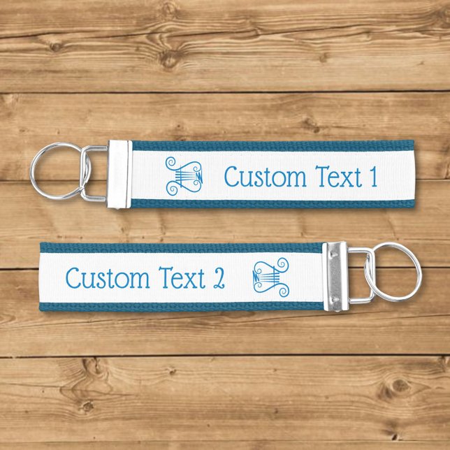 Blue Lyre Wrist Keychain (Creator Uploaded)
