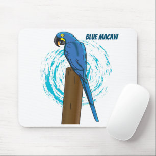 Blue Macaw Mouse Pad