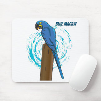 Blue Macaw Mouse Pad