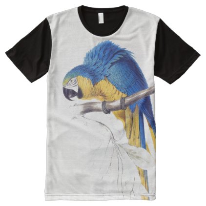 Blue Macaw Parrot Birds Animals Wildlife T-Shirt