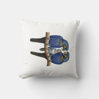 Blue Macaw Throw Pillow