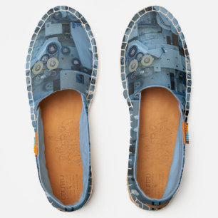 Blue Machinery Mechanical Robotic Funny Cool Geek Espadrilles