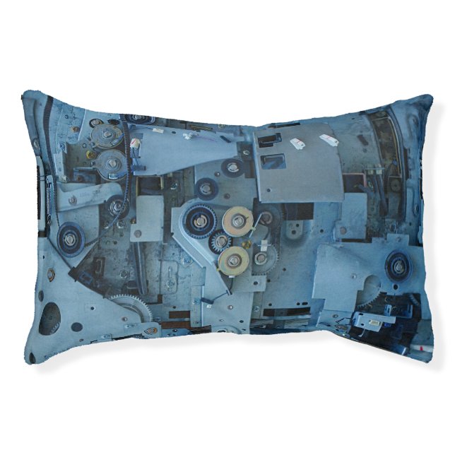 Blue Machinery Mechanical Robotic Funny Cool Geek Pet Bed (Front)