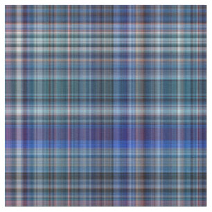 Blue Madras Plaid Stripes Print Pattern Fabric