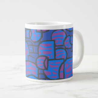 Blue, Magenta Abstract Jumbo Coffee Mug