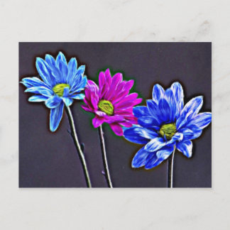 Blue Magenta Postcard