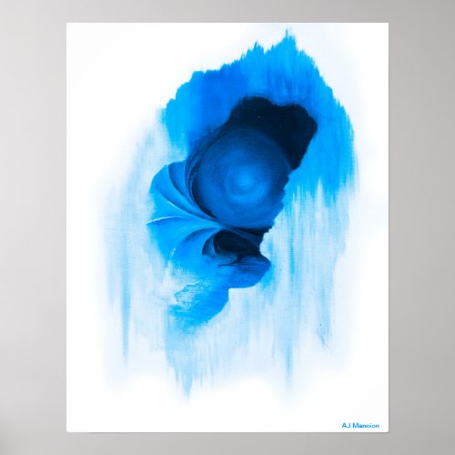 Blue Magical Cave Poster