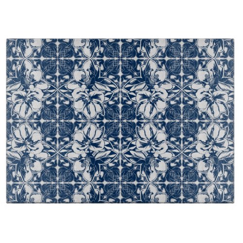 Blue Magnolia Cutting Board