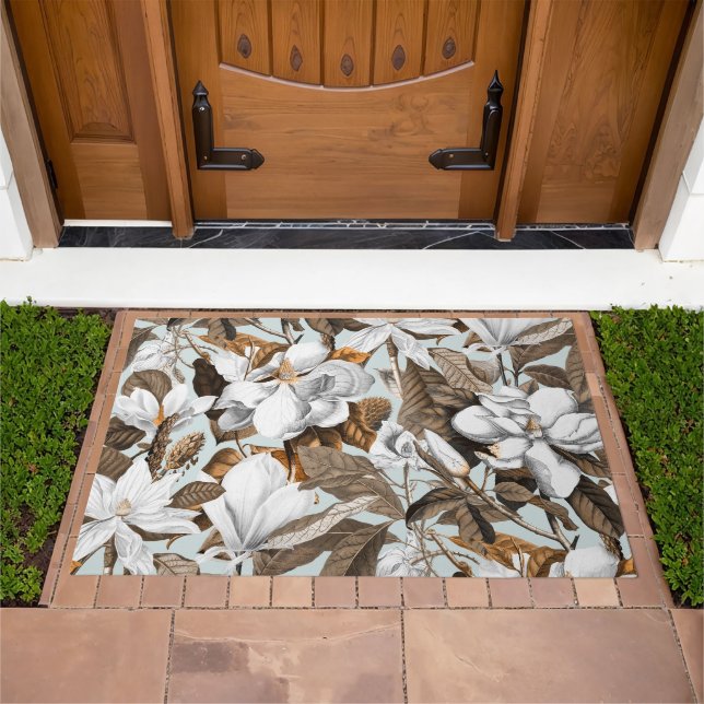 Blue Magnolia Grandiflora Door Mat (Outdoor)