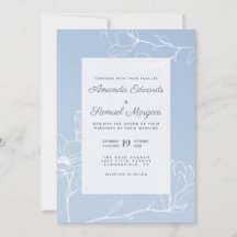 Blue Magnolia Invitation
