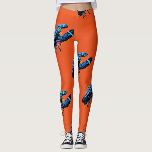 Blue Maine Lobster Leggings