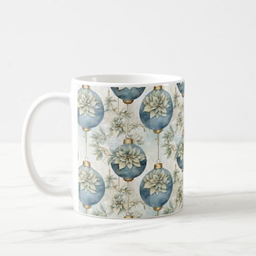 Blue Majesty Elegant Blue Gold Christmas Splendor Coffee Mug