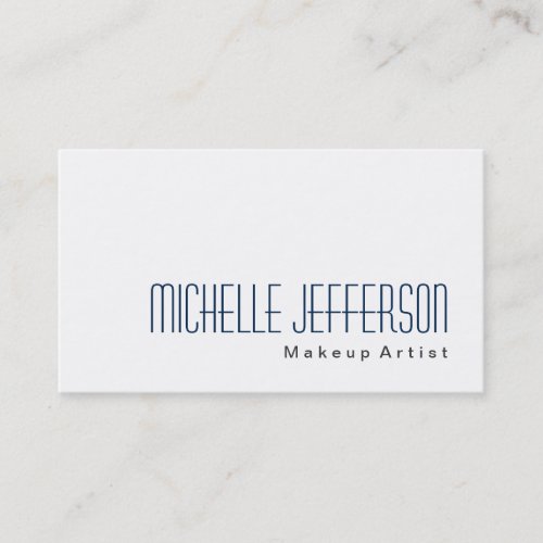 Blue Makeup Artist White Stylish Business Card