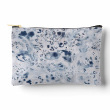 Blue makeup cosmetic bag leopard pattern cheetah
