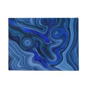 Blue Malachite Stone Unique Gemstone Geology Doormat