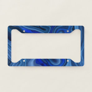 Blue Malachite Stone Unique Gemstone Geology License Plate Frame