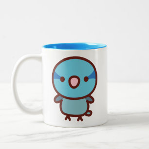 Blue male Pacific parrotlet Two-Tone Coffee Mug