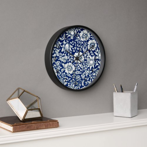 Blue Mallow a William Morris pattern Clock