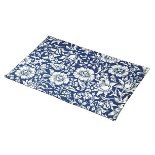 Blue Mallow vintage pattern Cloth Placemat