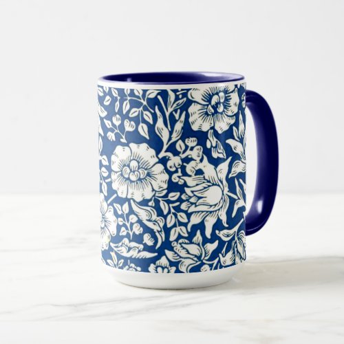 Blue Mallow vintage pattern Mug