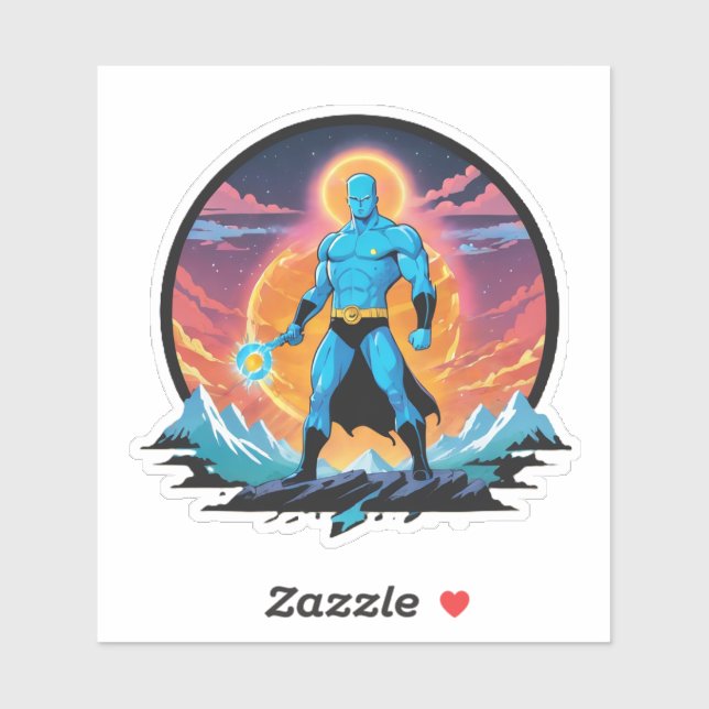 blue man Of The North10 Sticker (Sheet)