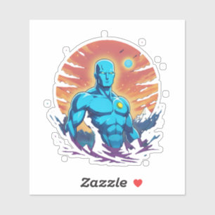 blue man Of The North9 Sticker