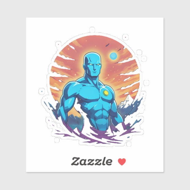 blue man Of The North9 Sticker (Sheet)