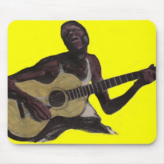 blue man singing the blues mouse pad (Front)