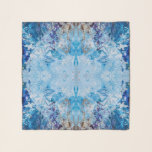Blue Mandala Abstract Art Scarf<br><div class="desc">This striking blue design will go with so many outfits. Tie around your shoulders, use it as a belt, or tie it to a tote bag. Dress up denim, wear it with a professional suit, go to church or go out on the town with style. The design is based on...</div>