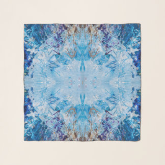 Blue Mandala Abstract Art Scarf
