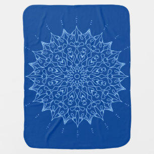 BLUE MANDALA BABY BLANKET