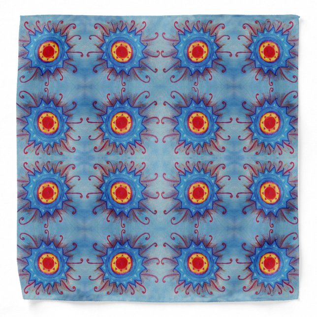 Blue Mandala Bandanna (Front)