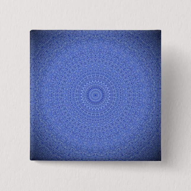 Blue Mandala Button (Front)