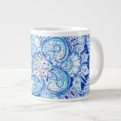 blue mandala design mug (Front Right)