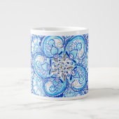 blue mandala design mug (Front)