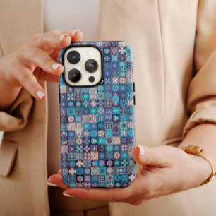 Blue Mandala Ethnic iPhone 14 Case-Mate Case