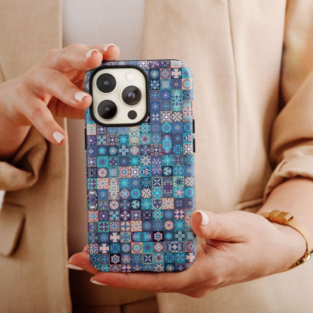 Blue Mandala Ethnic | iPhone 14 Case-Mate Case (Creator Uploaded)