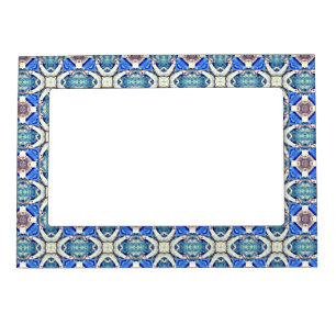 Blue mandala hearts pattern Thunder_Cove Magnetic Frame