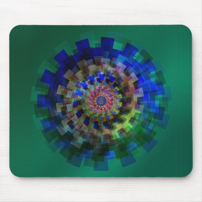 Blue mandala mouse pad (Front)
