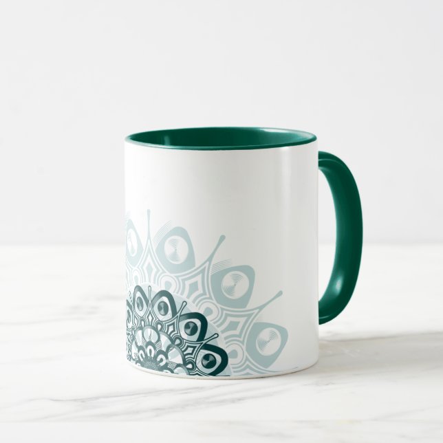 Blue mandala mug (Front Right)