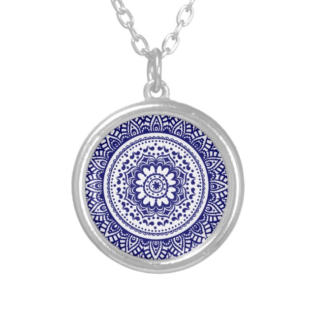 Blue Mandala Necklace (Front)