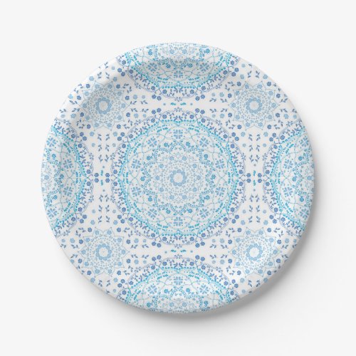 Blue Mandala Paper Plate