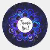 20 Thank You Round Stickers Blue & Pink Graphic by Sundiva Design ·  Creative Fabrica