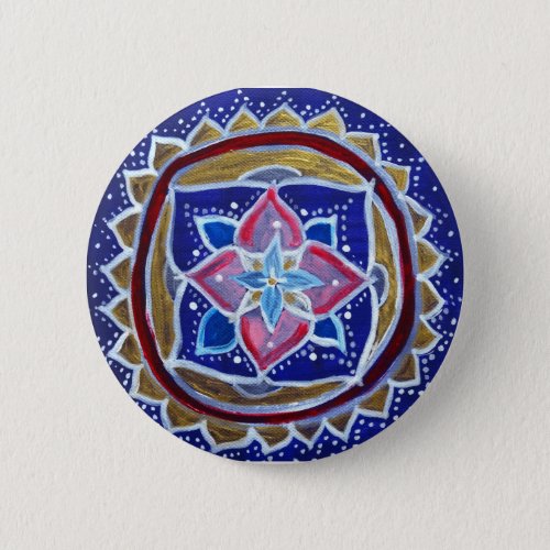 Blue  Mandala Standard 57 cm 225 Round Badge Button