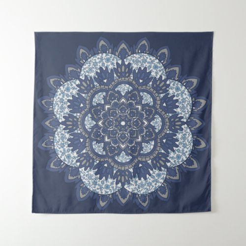 Blue Mandala Tapestry